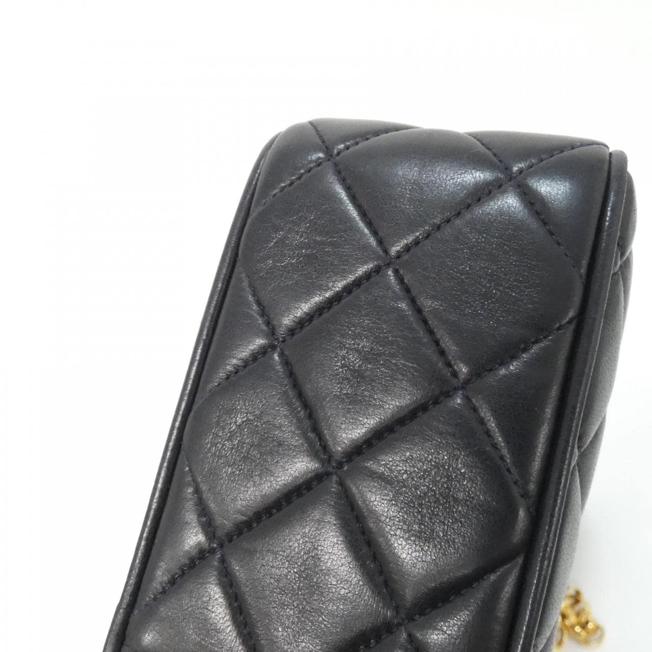 CHANEL Shoulder Lambskin Navy Lambskin Rank A - Thumbnail 3
