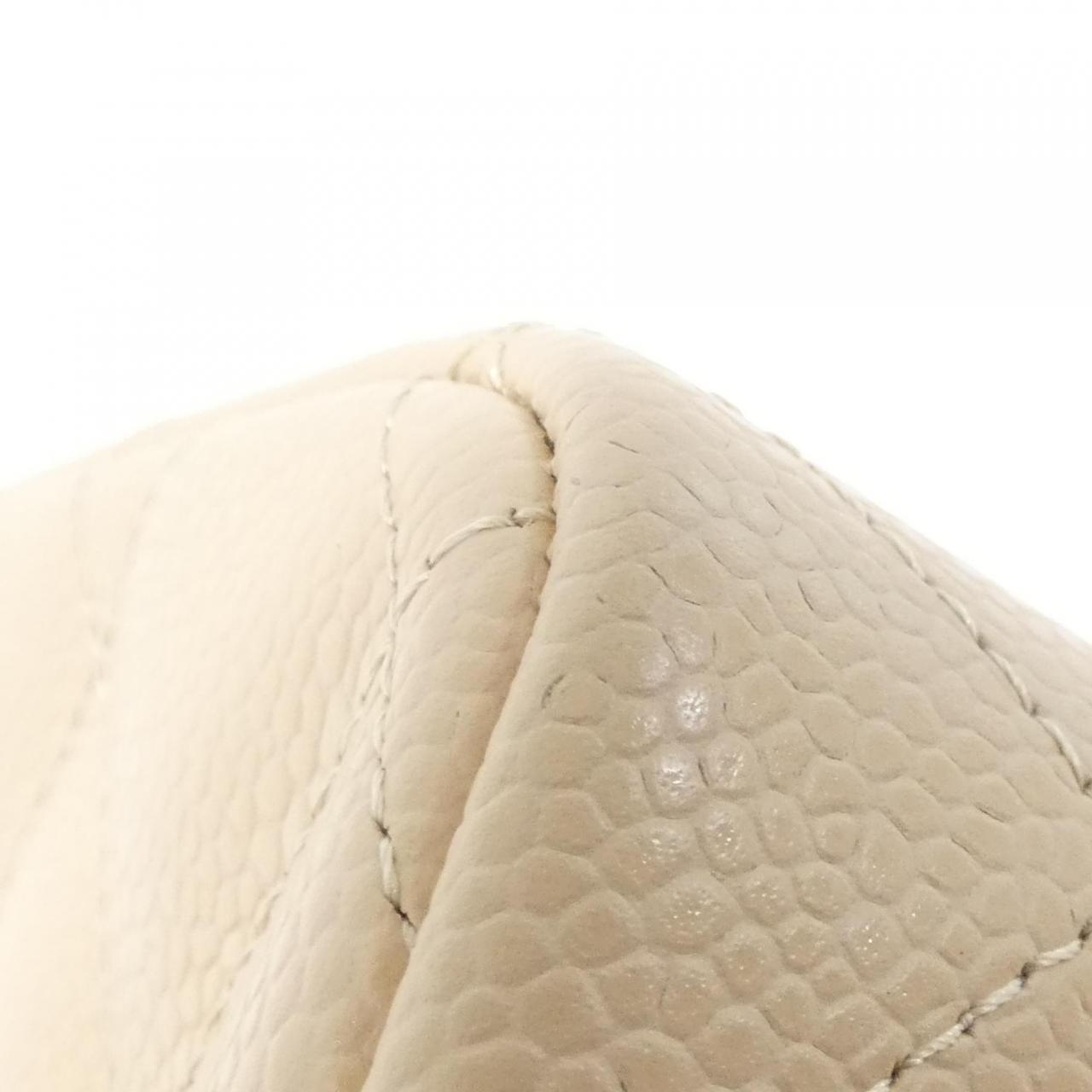 CHANEL 58600 Shoulder Grained Calfskin Beige Grained Calfskin - Thumbnail 4