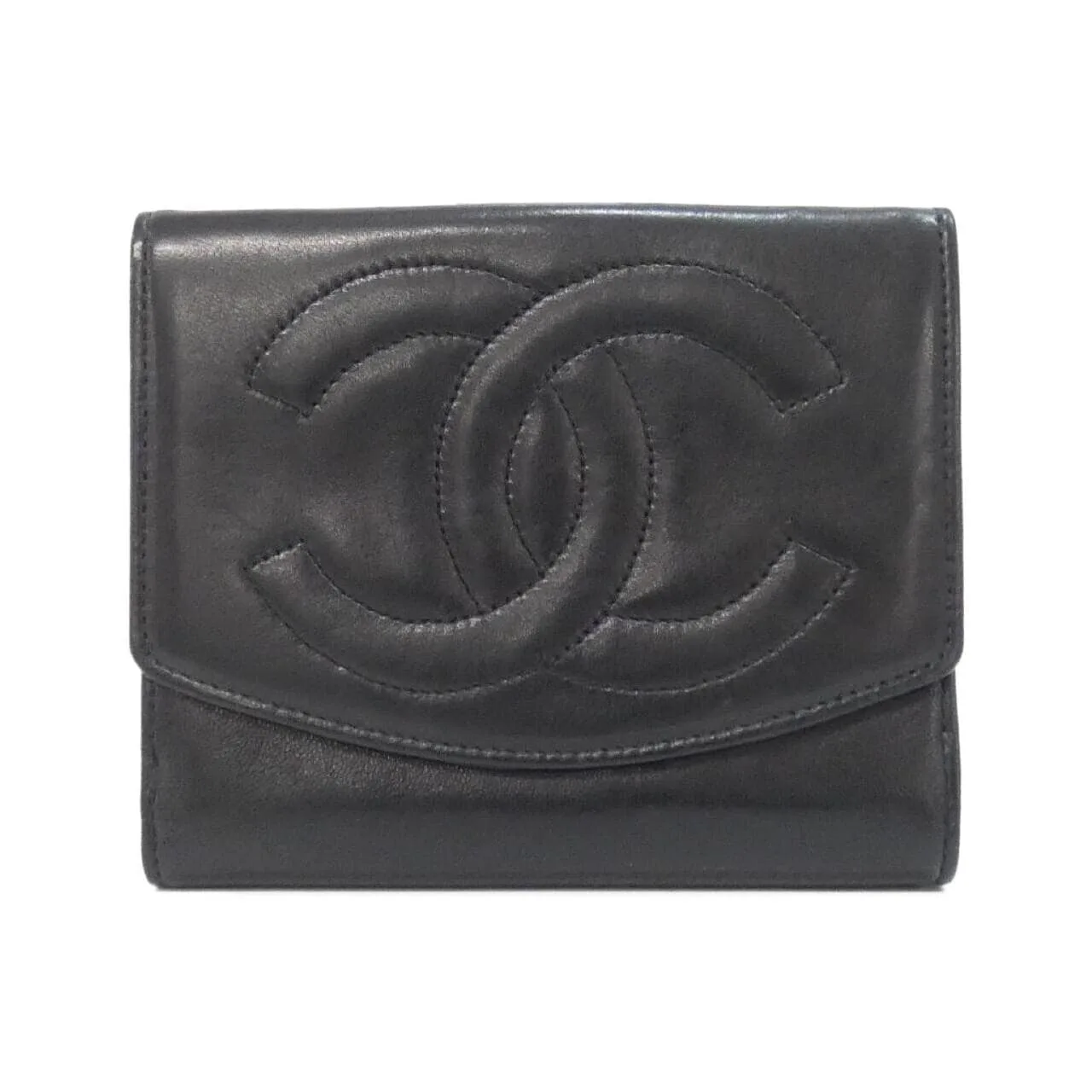 CHANEL 01427 銀包 羊皮