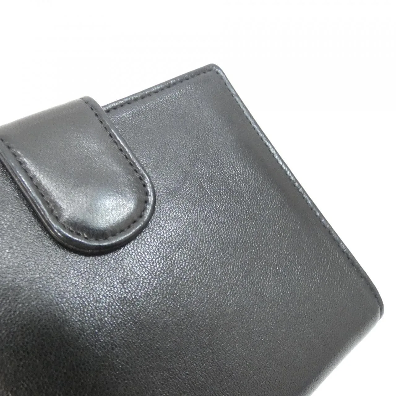 CHANEL 01427 銀包 羊皮 黑色 羊皮 中古品A - 縮圖 3