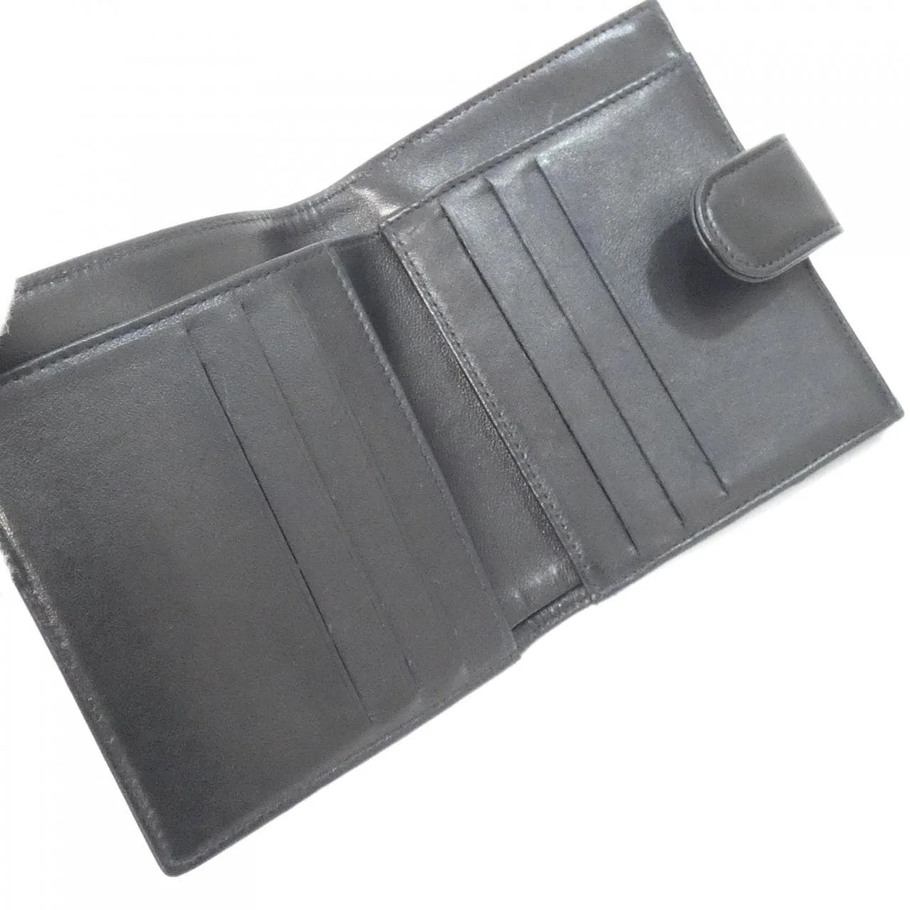 CHANEL 01427 銀包 羊皮 黑色 羊皮 中古品A - 縮圖 4