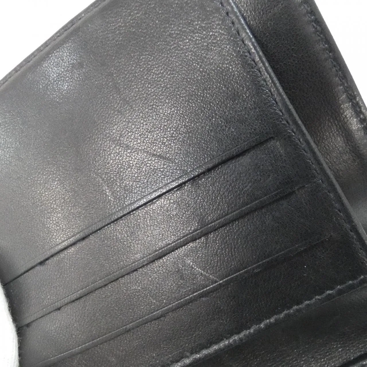 CHANEL 01427 銀包 羊皮 黑色 羊皮 中古品A - 縮圖 5