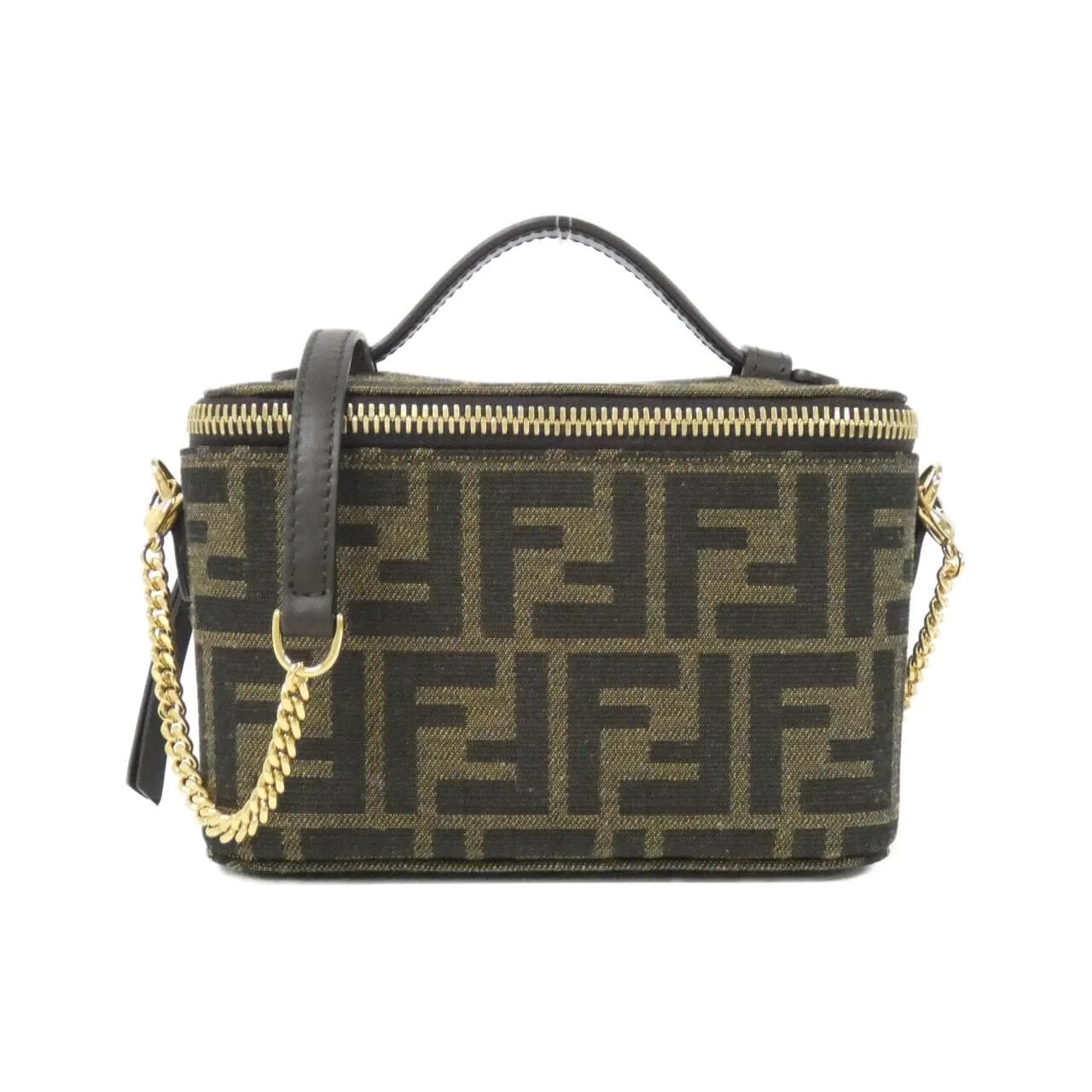 FENDI 8BS108 AFPM Handbag Canvas Black