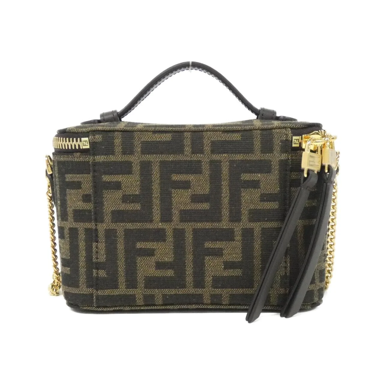 FENDI 8BS108 AFPM Handbag Canvas Black Canvas New - Thumbnail 2