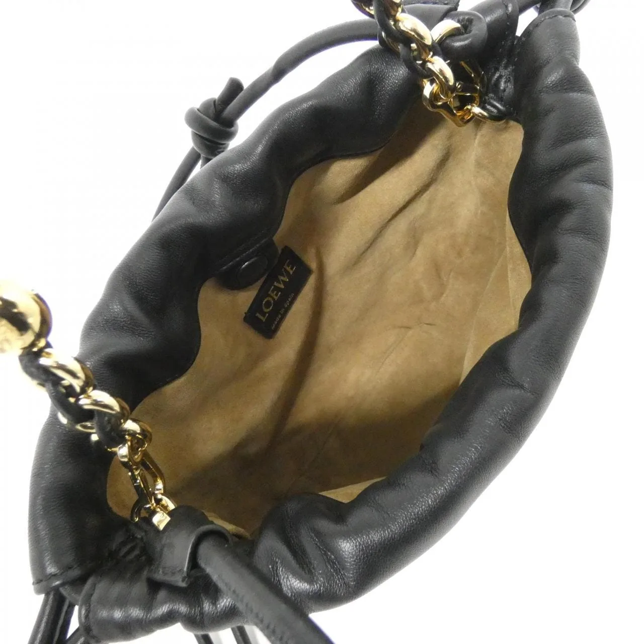 LOEWE Flamenco A914CBPX03 Handbag Lambskin 黑色 羊皮 新品 - 縮圖 6