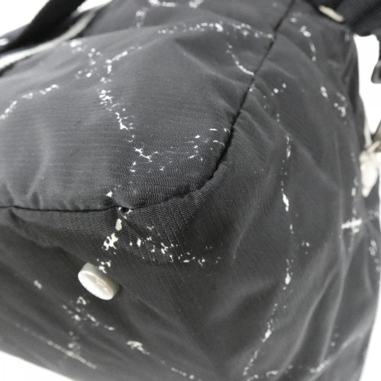 CHANEL Boston Nylon Black Nylon Rank A - Thumbnail 2