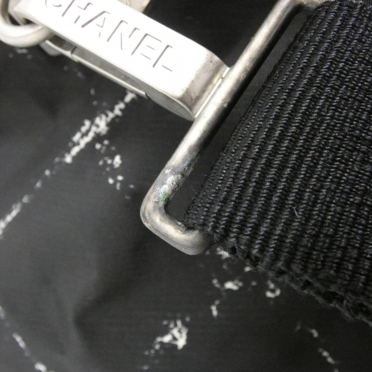 CHANEL Boston Nylon Black Nylon Rank A - Thumbnail 8