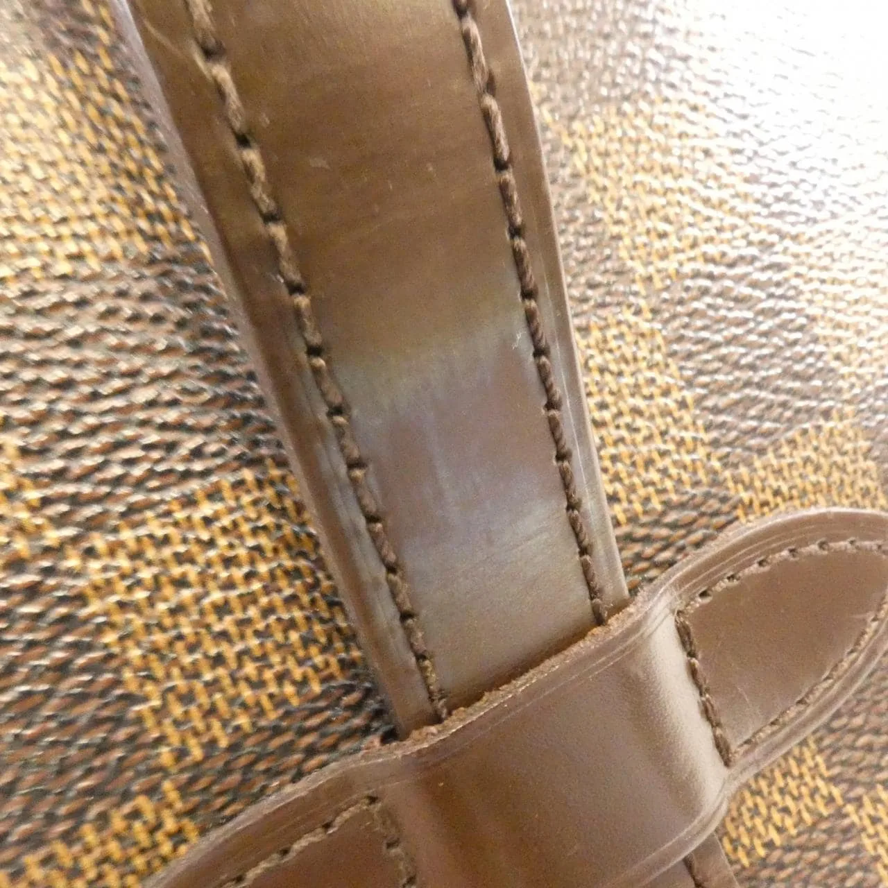 LOUIS VUITTON Saumur N48081 Shoulder Damier 黑色 Damier 中古品B - 縮圖 5