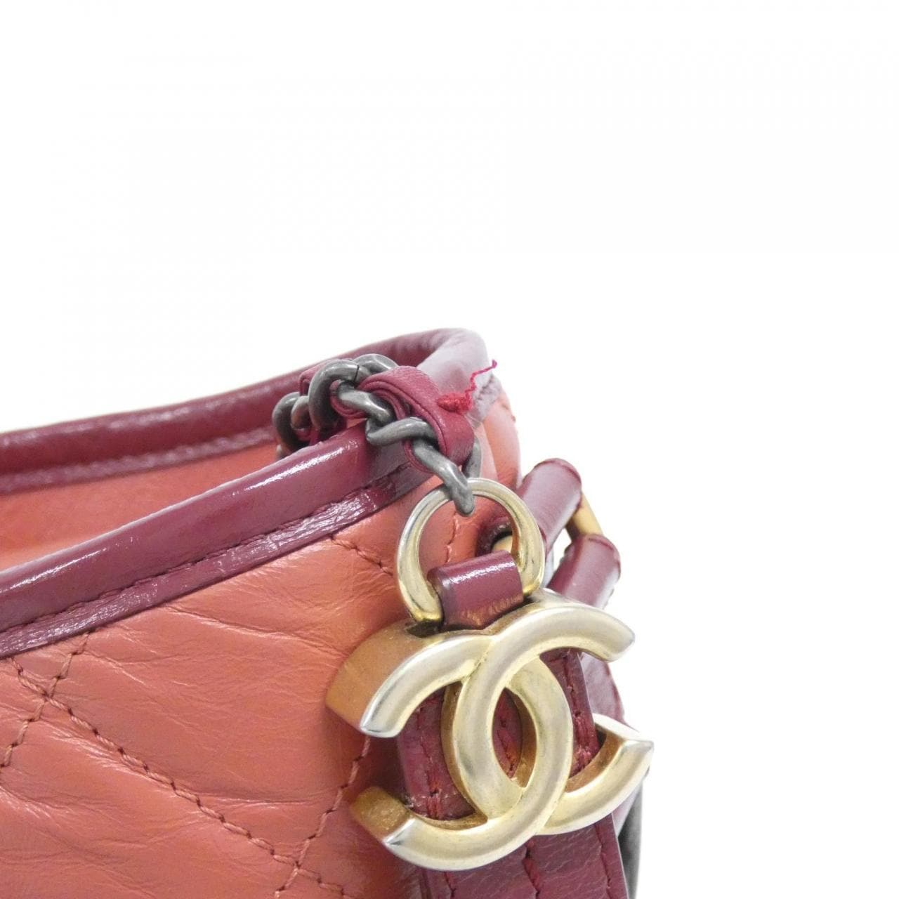 CHANEL Gabrielle 93824 Shoulder Bag 酒紅色 中古品A - 縮圖 5