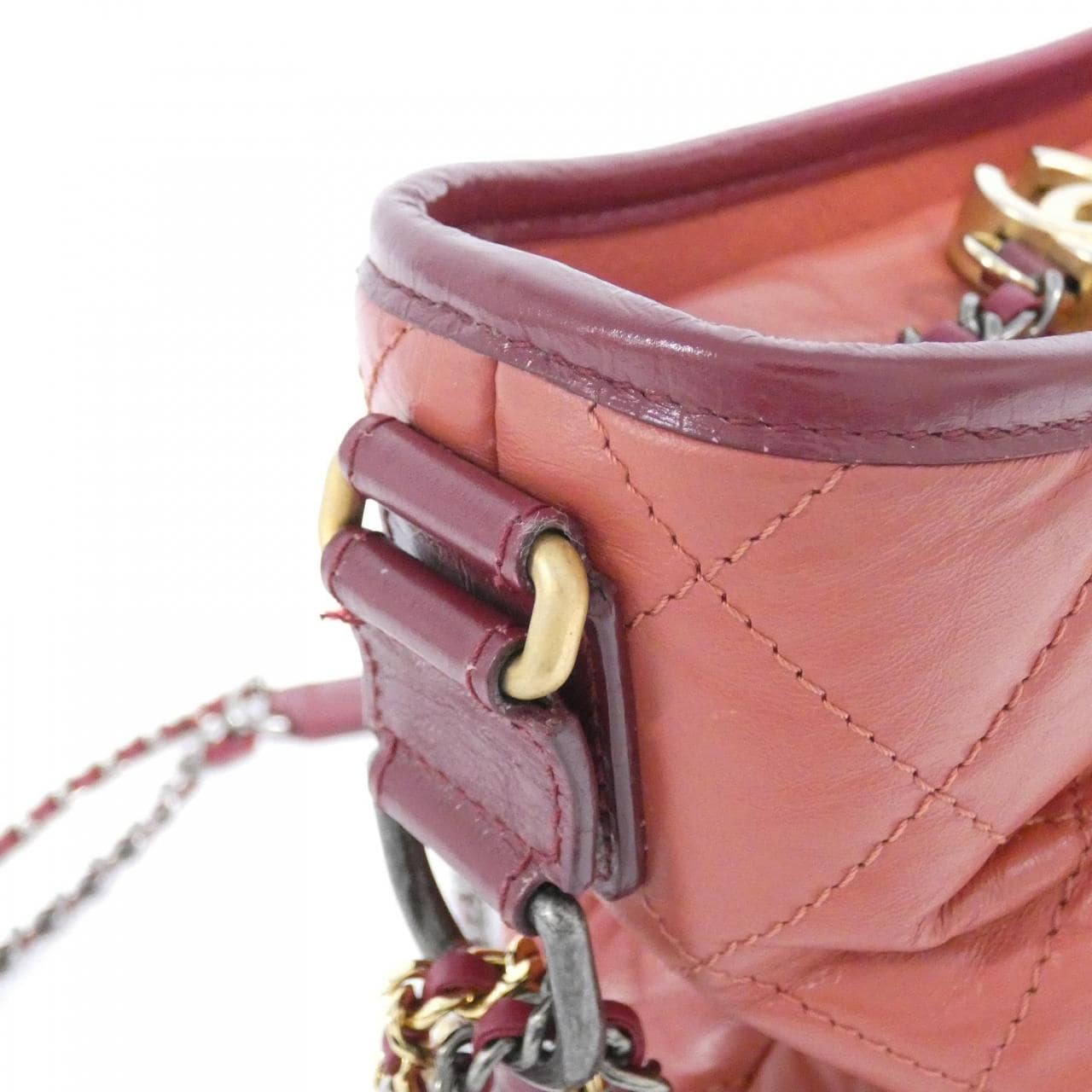 CHANEL Gabrielle 93824 Shoulder Bag 酒紅色 中古品A - 縮圖 6