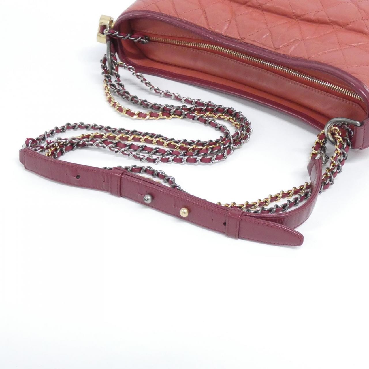 CHANEL Gabrielle 93824 Shoulder Bag 酒紅色 中古品A - 縮圖 7