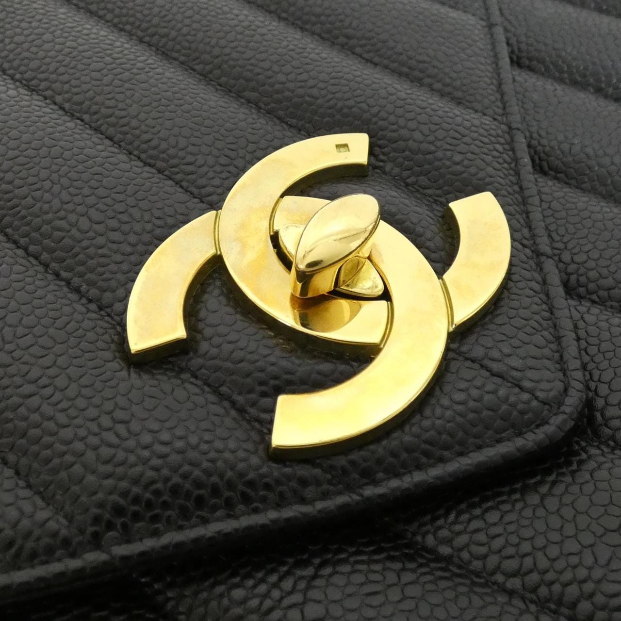 CHANEL Shoulder Caviar Leather Black Caviar Leather - Thumbnail 6