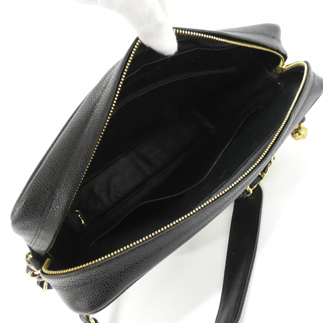 CHANEL Shoulder Caviar Leather Black Caviar Leather - Thumbnail 9