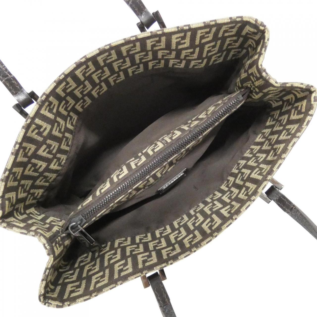 FENDI 8BH132 JQ4 Bag Canvas Brown Canvas Rank A - Thumbnail 8