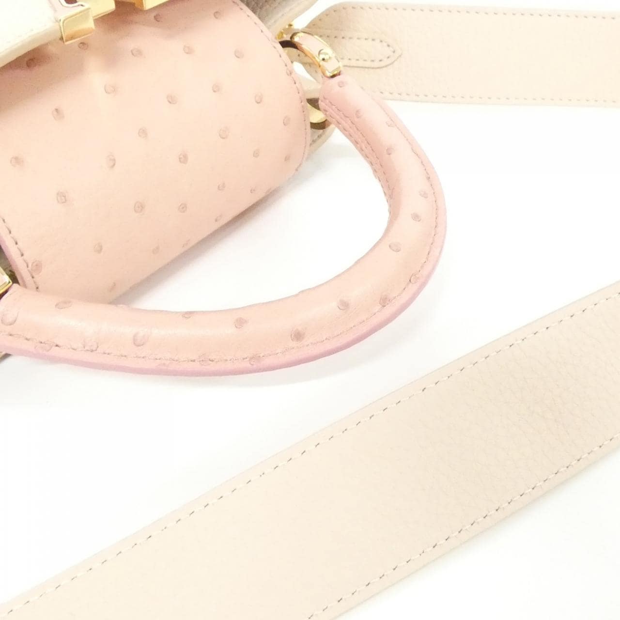 LOUIS VUITTON Capucines N82904 Bag Ostrich Pink Ostrich - Thumbnail 5