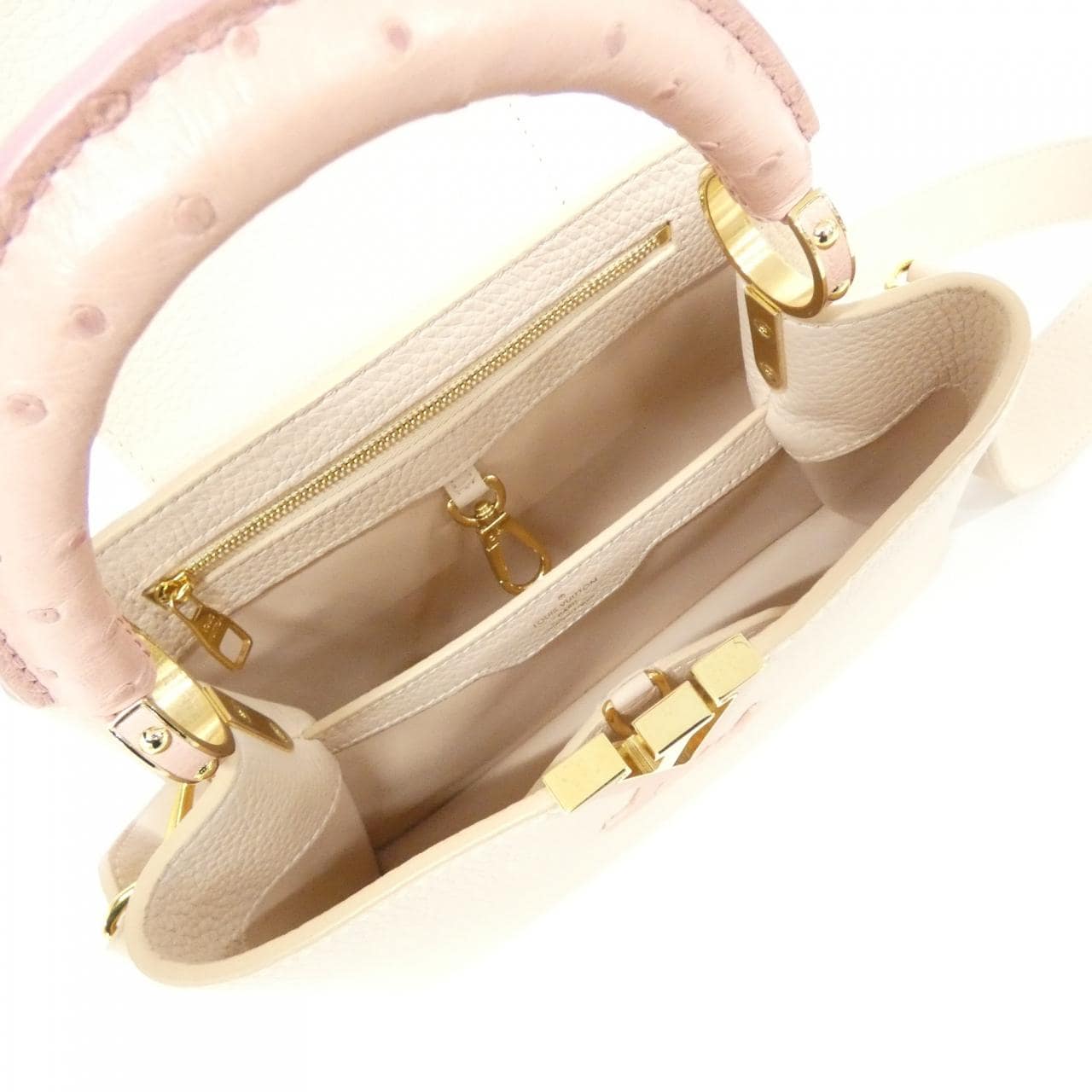 LOUIS VUITTON Capucines N82904 Bag Ostrich Pink Ostrich - Thumbnail 6