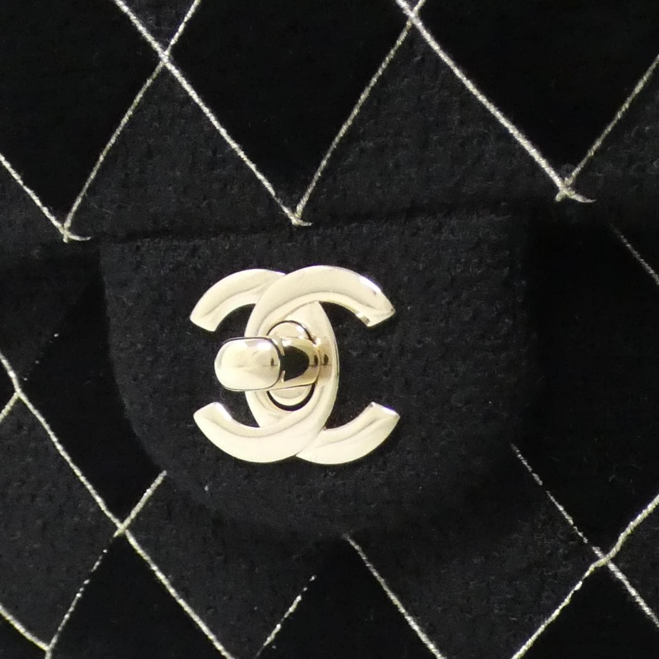 CHANEL Matelasse 1112 Shoulder Tweed Black Tweed - Thumbnail 4