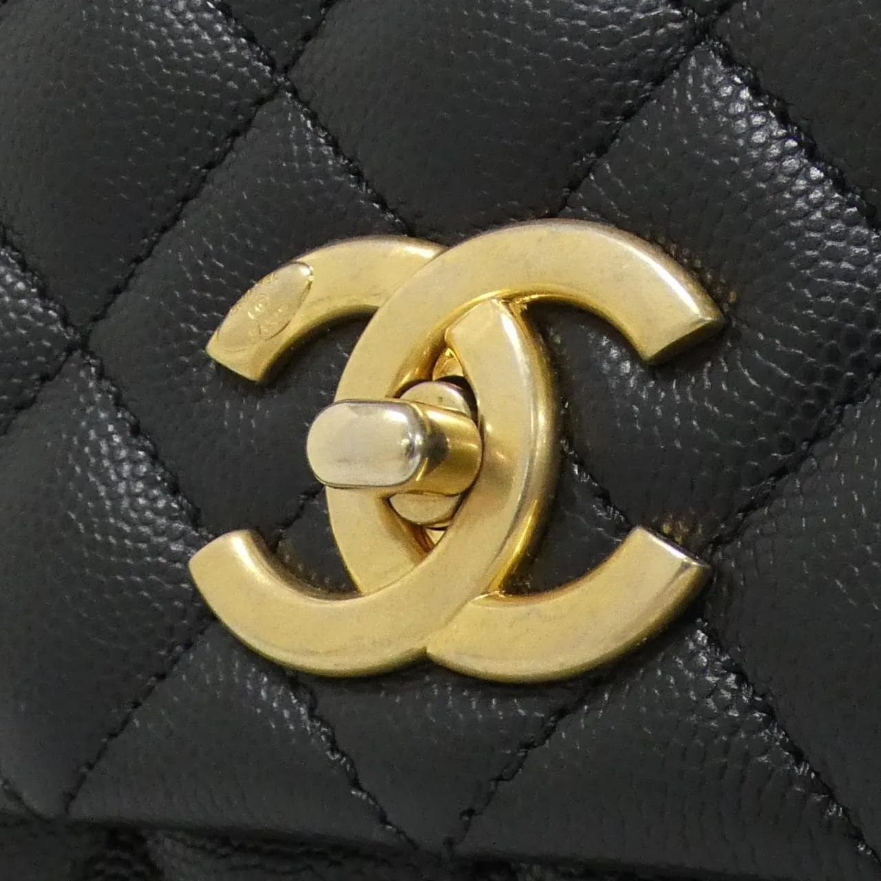 CHANEL 92992 Handbag Grained Calfskin Black Grained Calfskin Rank A - Thumbnail 4