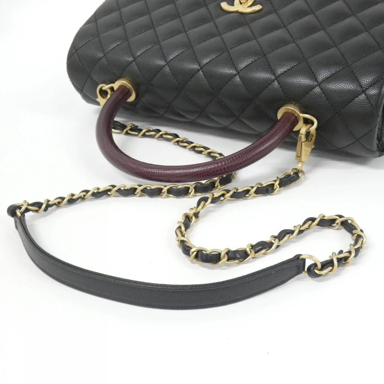 CHANEL 92992 Handbag Grained Calfskin Black Grained Calfskin Rank A - Thumbnail 8