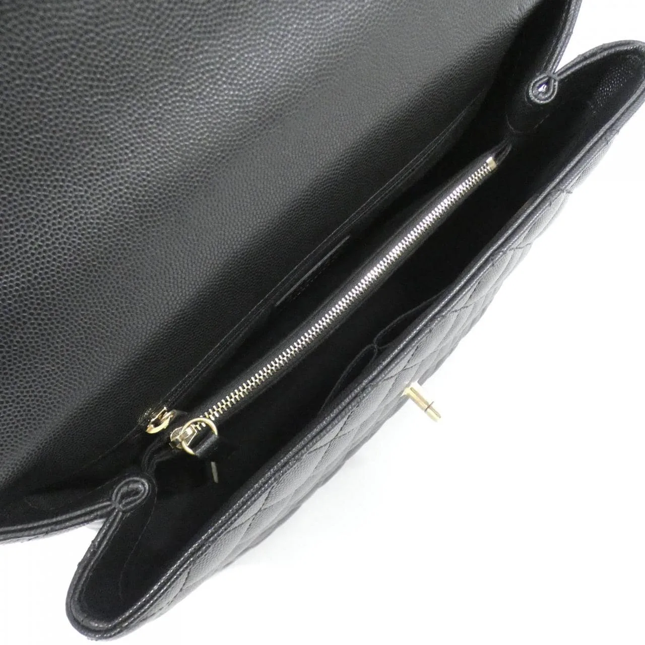 CHANEL 92992 Handbag Grained Calfskin Black Grained Calfskin Rank A - Thumbnail 9