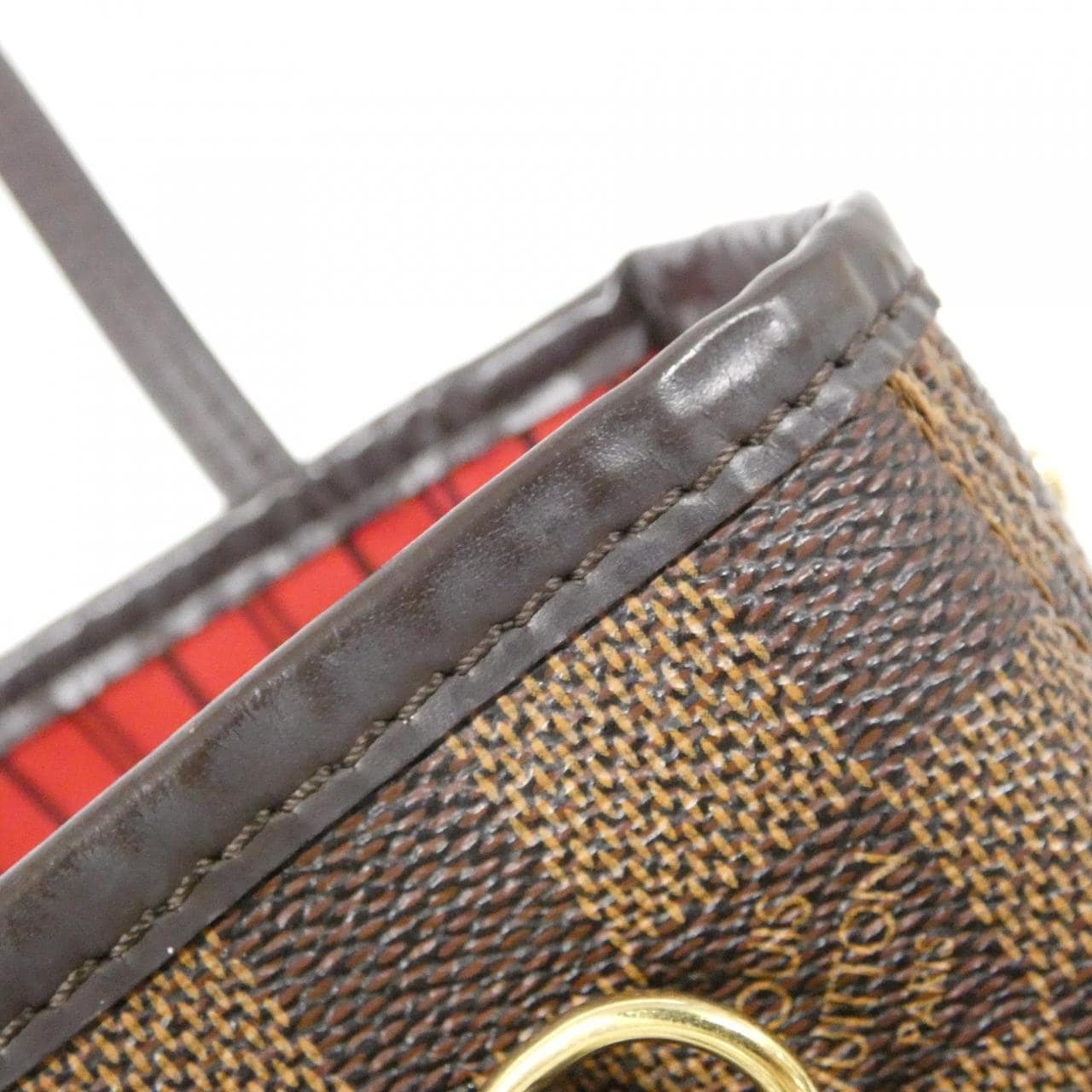 LOUIS VUITTON Neverfull N41359 Bag Damier 黑色 Damier 中古品A - 縮圖 6