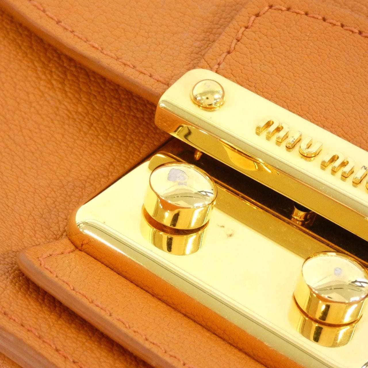 MIU MIU RN0717 Bag 橙色 中古品A - 縮圖 4