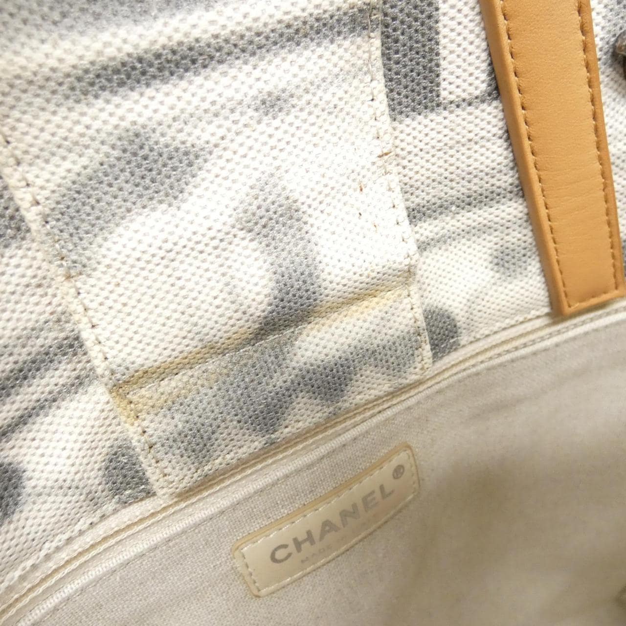 CHANEL 91746 Handbag Canvas Black Canvas - Thumbnail 9