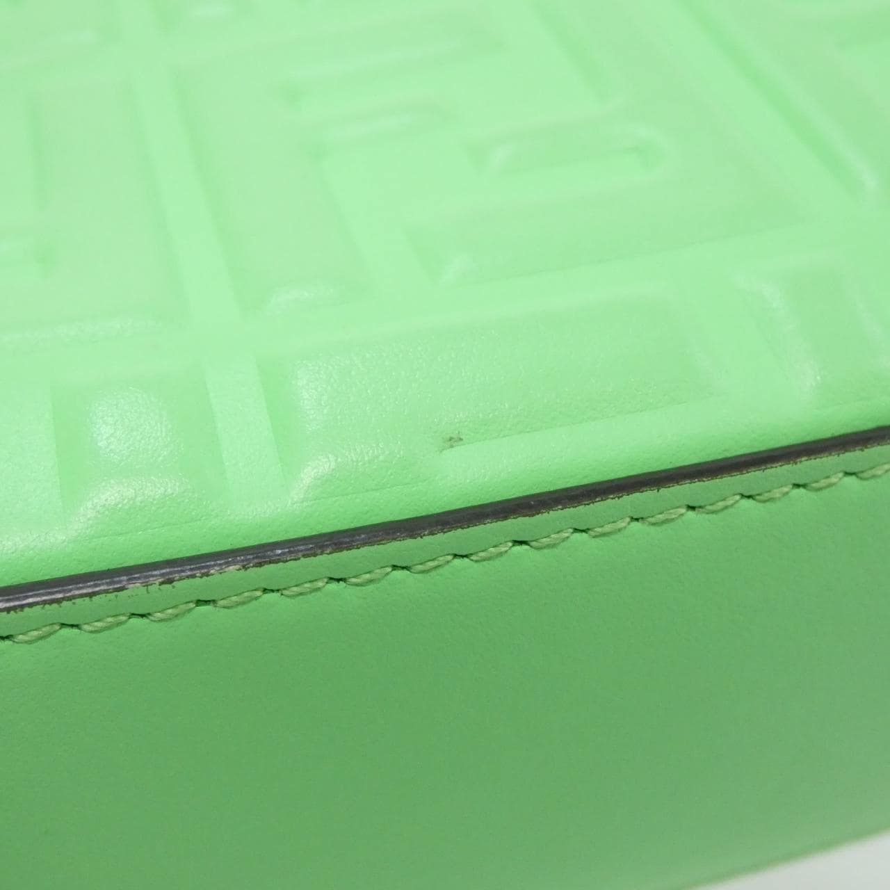 FENDI Sunshine Shopper 8BS051 AMCI Bag Leather Green Leather Rank A - Thumbnail 4