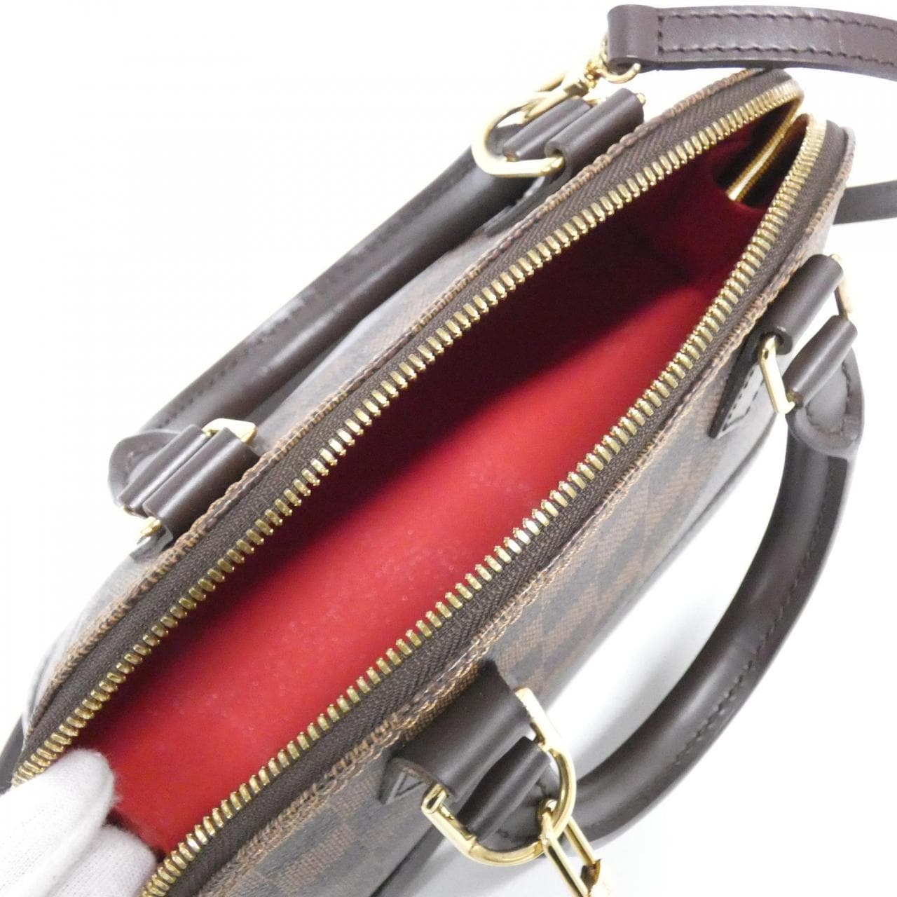 LOUIS VUITTON Alma N41221 Bag Damier 黑色 Damier 中古品A - 縮圖 9