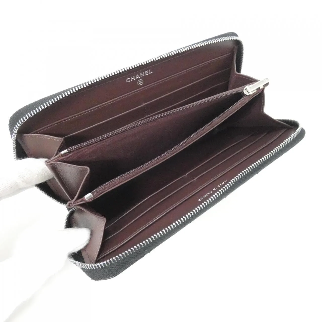 CHANEL Timeless Classic AP0242 Wallet Grained Calfskin Black Grained Calfskin Rank A - Thumbnail 6