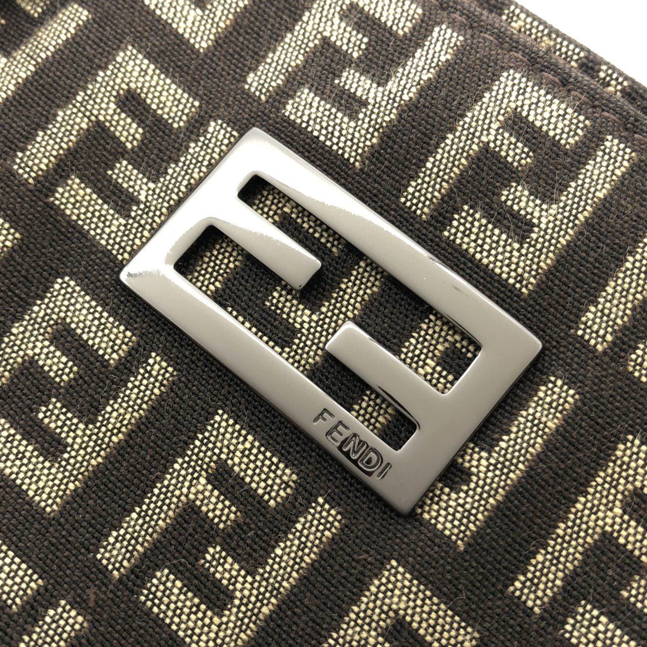FENDI 8BH131 JQ4 Bag Canvas 棕色 帆布 中古品A - 縮圖 5