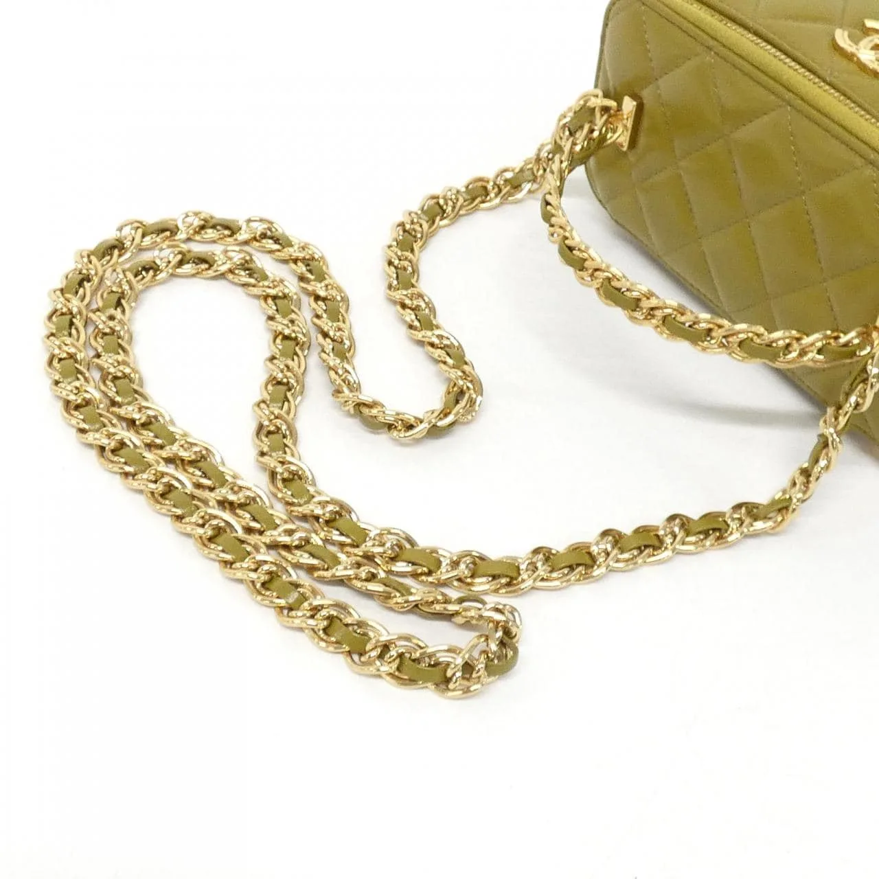 CHANEL Chanel 19 AP3315 Handbag Lambskin 綠色 羊皮 中古品A - 縮圖 7