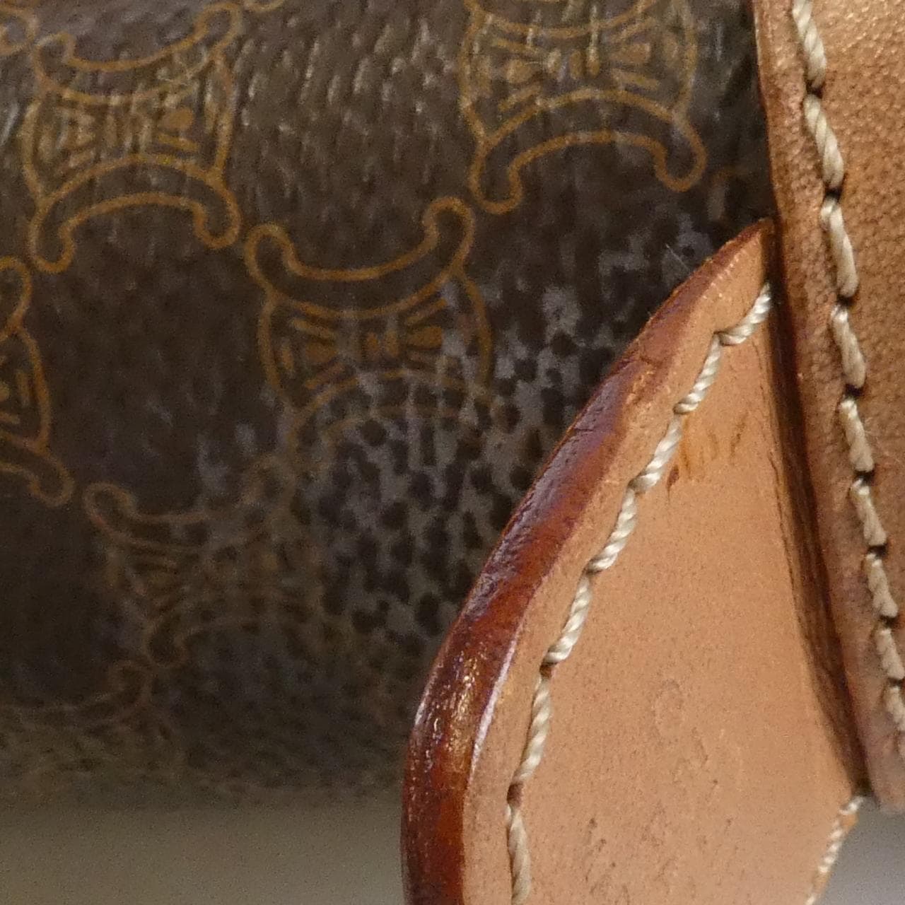 CELINE Bag Canvas Brown Canvas Rank B - Thumbnail 6