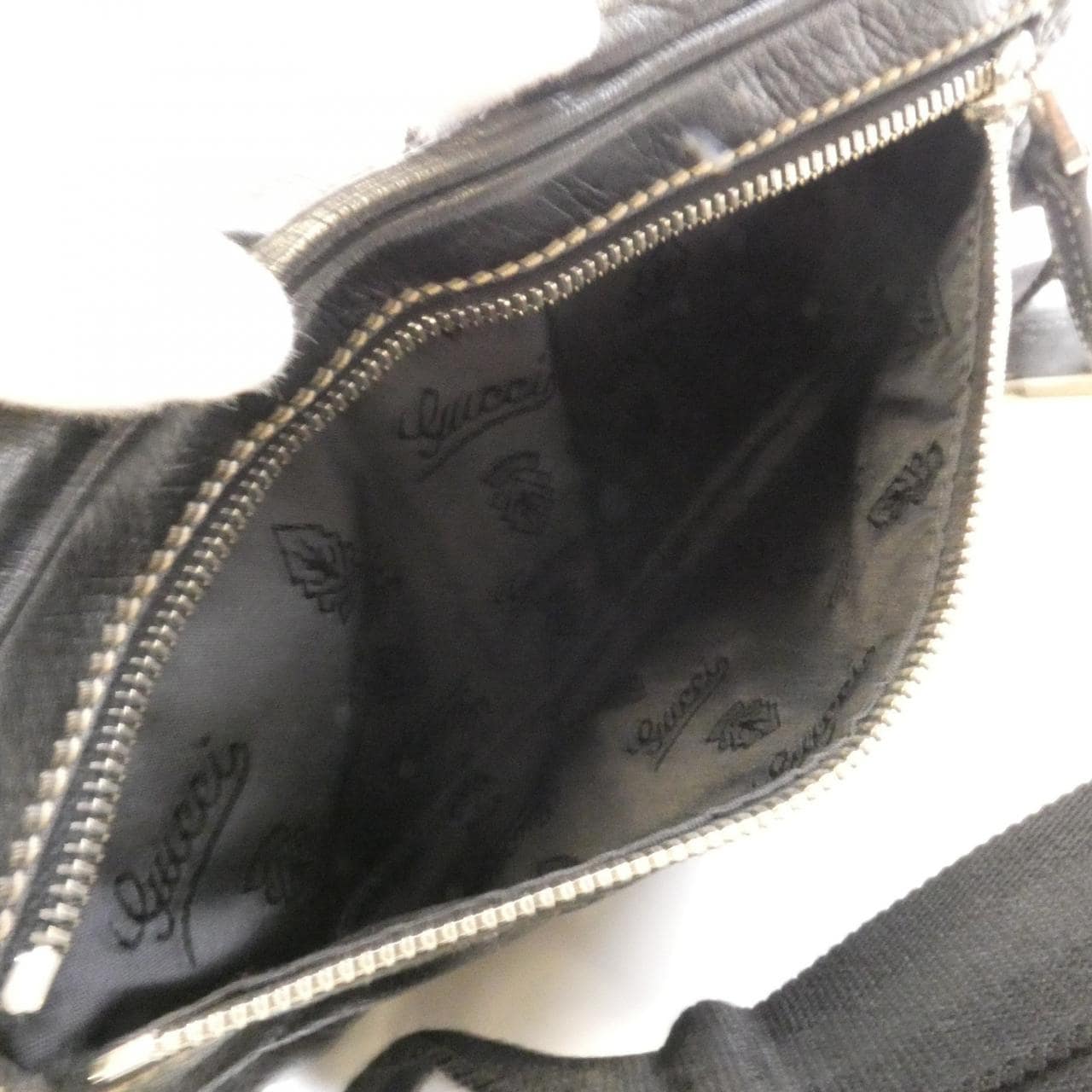 GUCCI 201846 Belt Bag Leather 黑色 皮革 中古品A - 縮圖 6