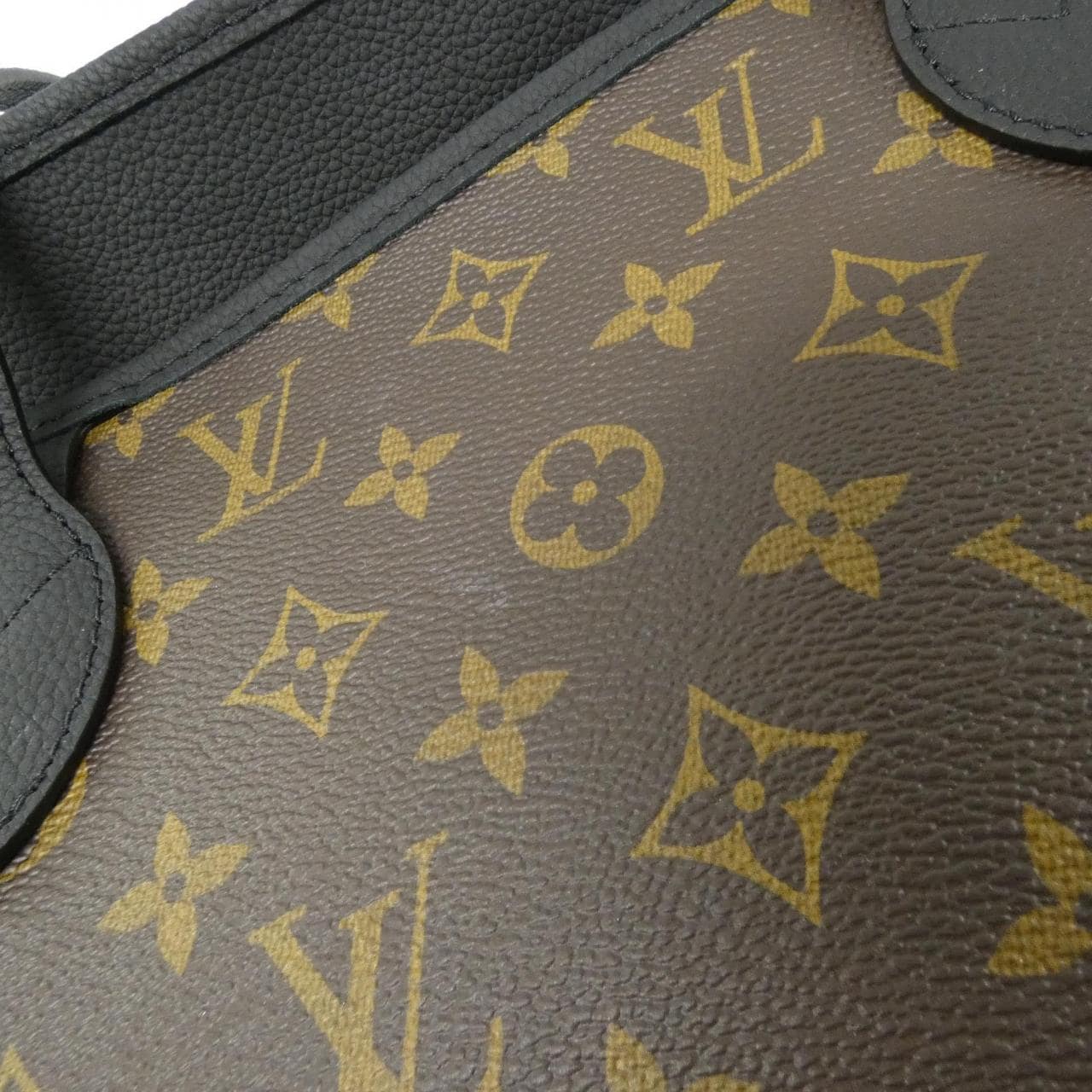 LOUIS VUITTON Neverfull M28351 Tote Monogram 黑色 Monogram 中古品A - 縮圖 3
