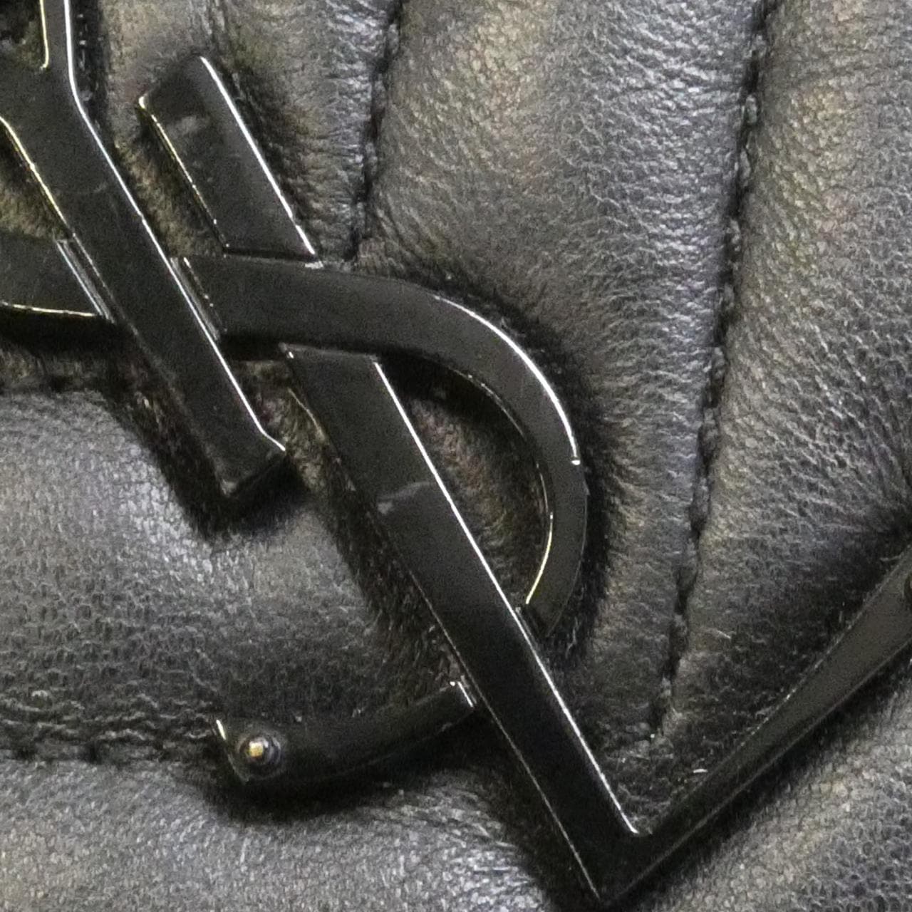 SAINT LAURENT 610436 DV708 Shoulder Bag 黑色 中古品B - 縮圖 5