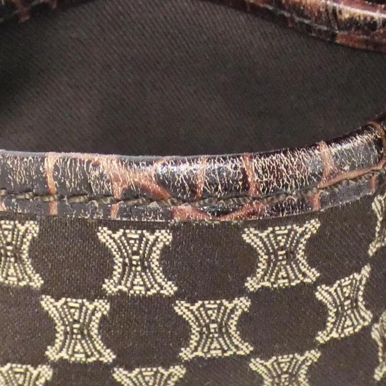 CELINE 160662BLN Shoulder Bag Canvas 黑色 帆布 中古品B - 縮圖 6