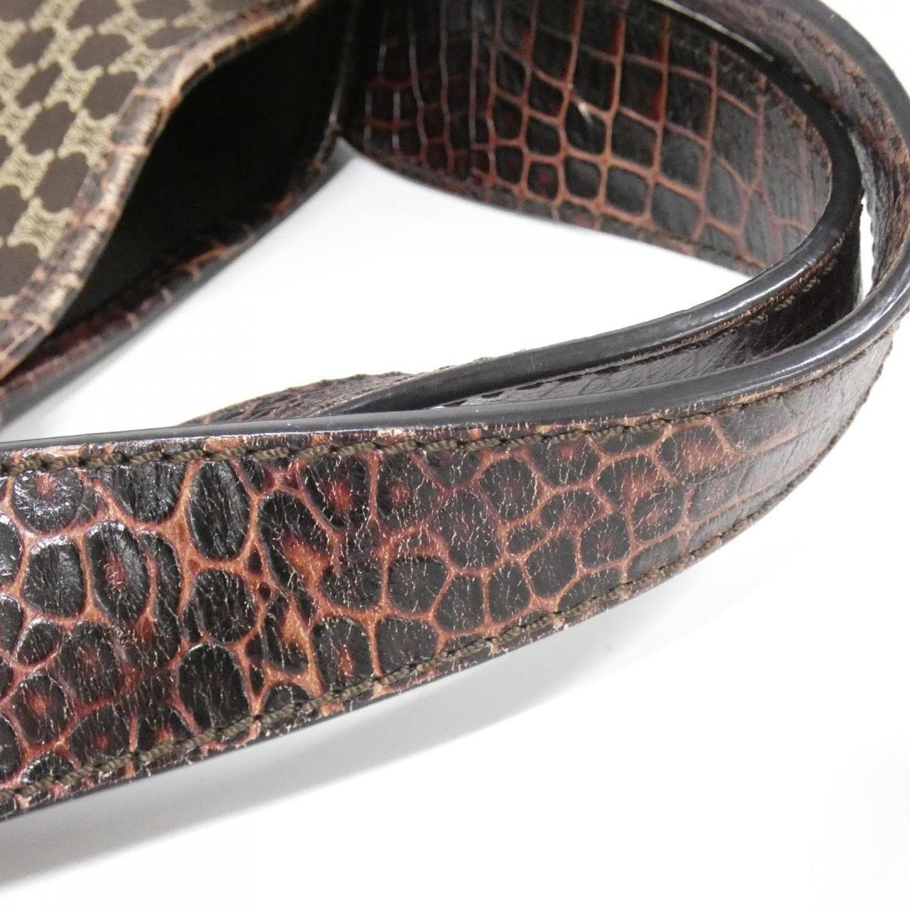 CELINE 160662BLN Shoulder Bag Canvas 黑色 帆布 中古品B - 縮圖 8