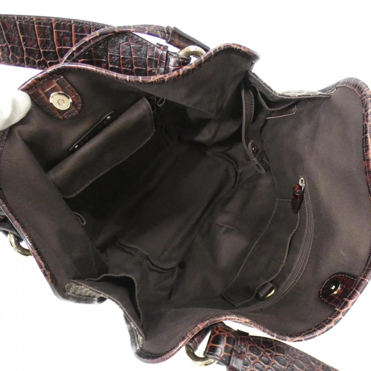 CELINE 160662BLN Shoulder Bag Canvas 黑色 帆布 中古品B - 縮圖 9