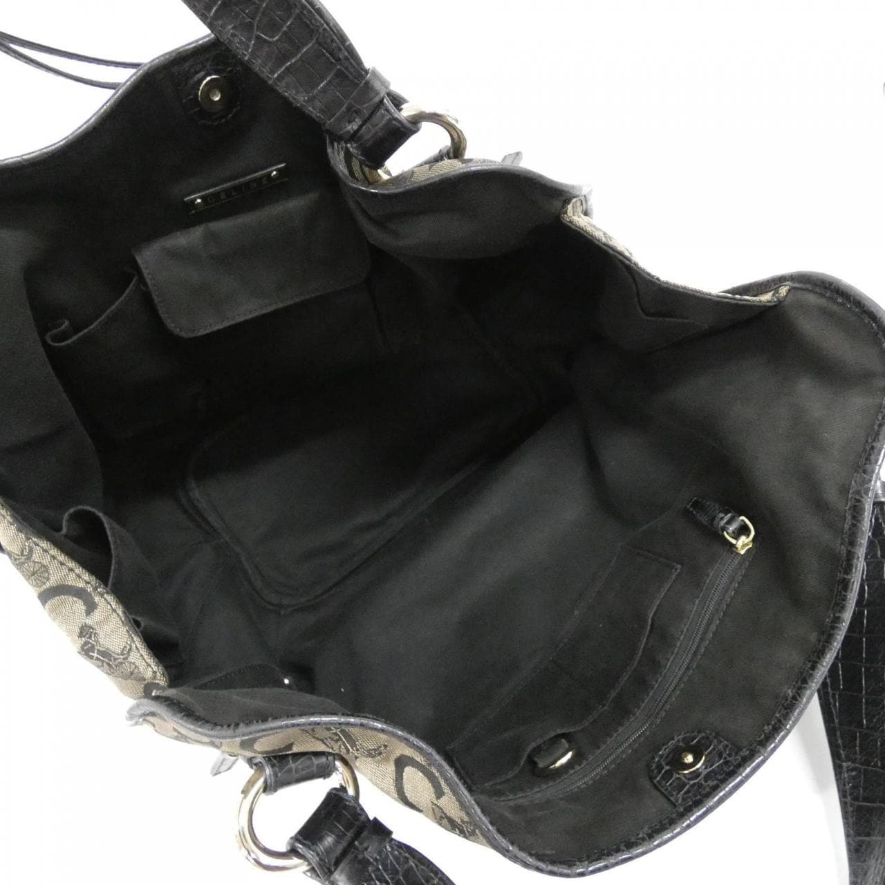 CELINE Shoulder Bag Canvas Black Canvas Rank A - Thumbnail 9