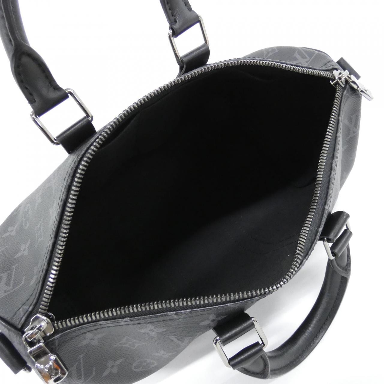 LOUIS VUITTON Keepall M46655 Boston Bag Monogram 黑色 Monogram 中古品A - 縮圖 6