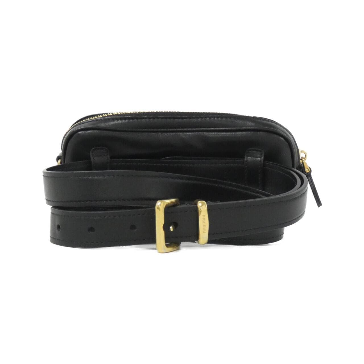 MIU MIU Belt Bag Leather Black Leather - Thumbnail 2