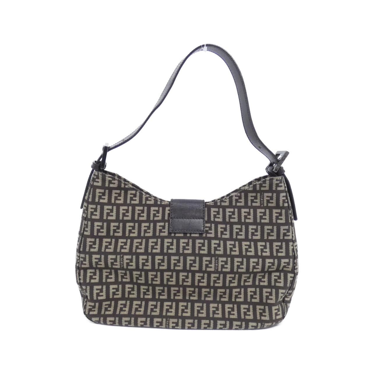 FENDI 8BR036 JQ4 Shoulder Bag Canvas 棕色 帆布 中古品A - 縮圖 2