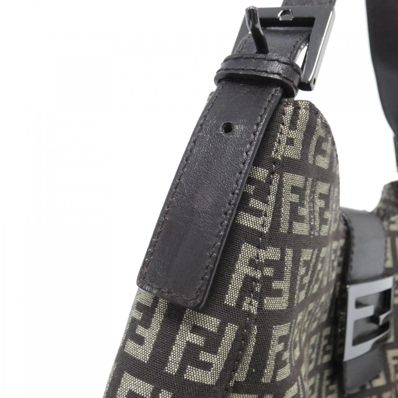 FENDI 8BR036 JQ4 Shoulder Bag Canvas 棕色 帆布 中古品A - 縮圖 5