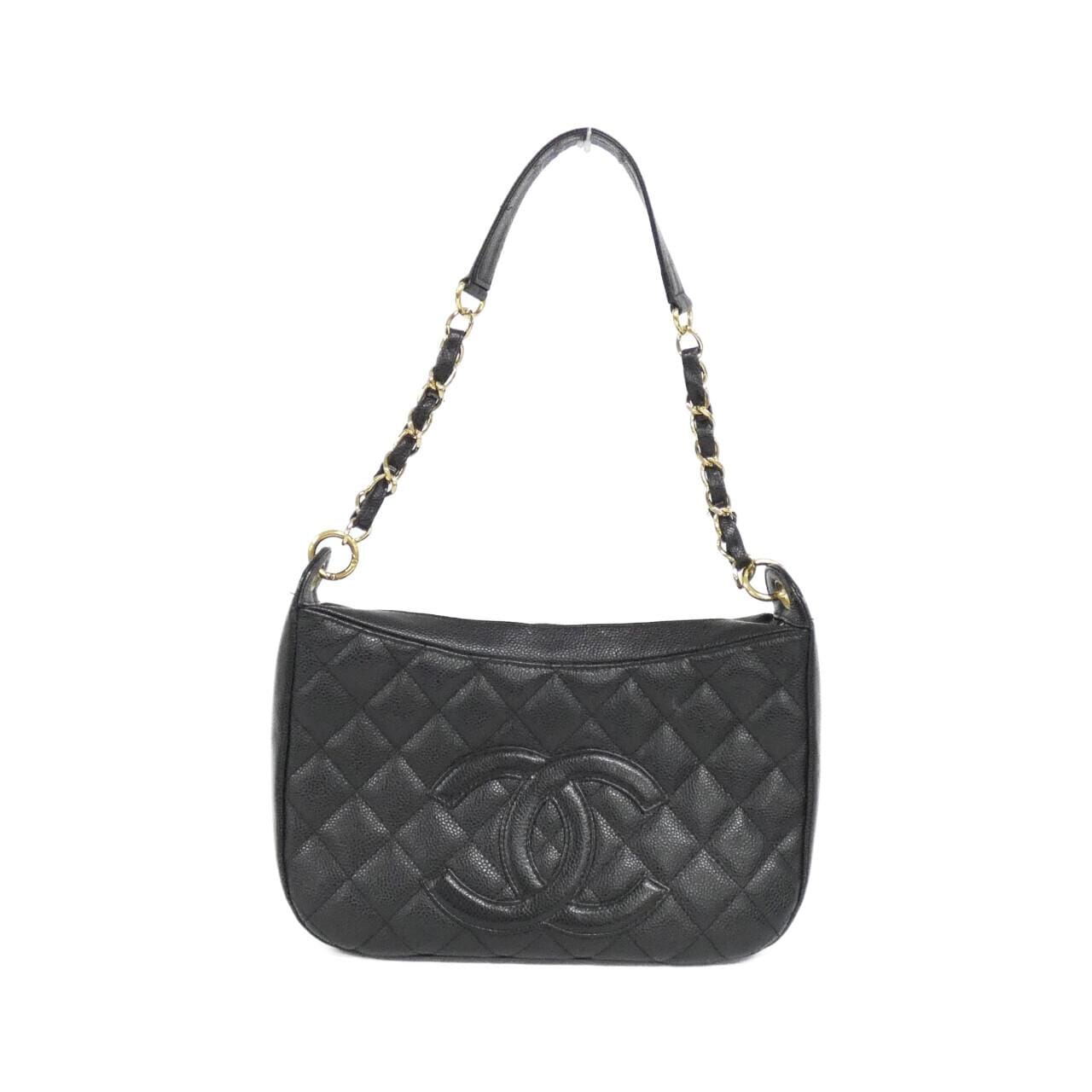 CHANEL Matelasse 20993 Shoulder Grained Calfskin Black