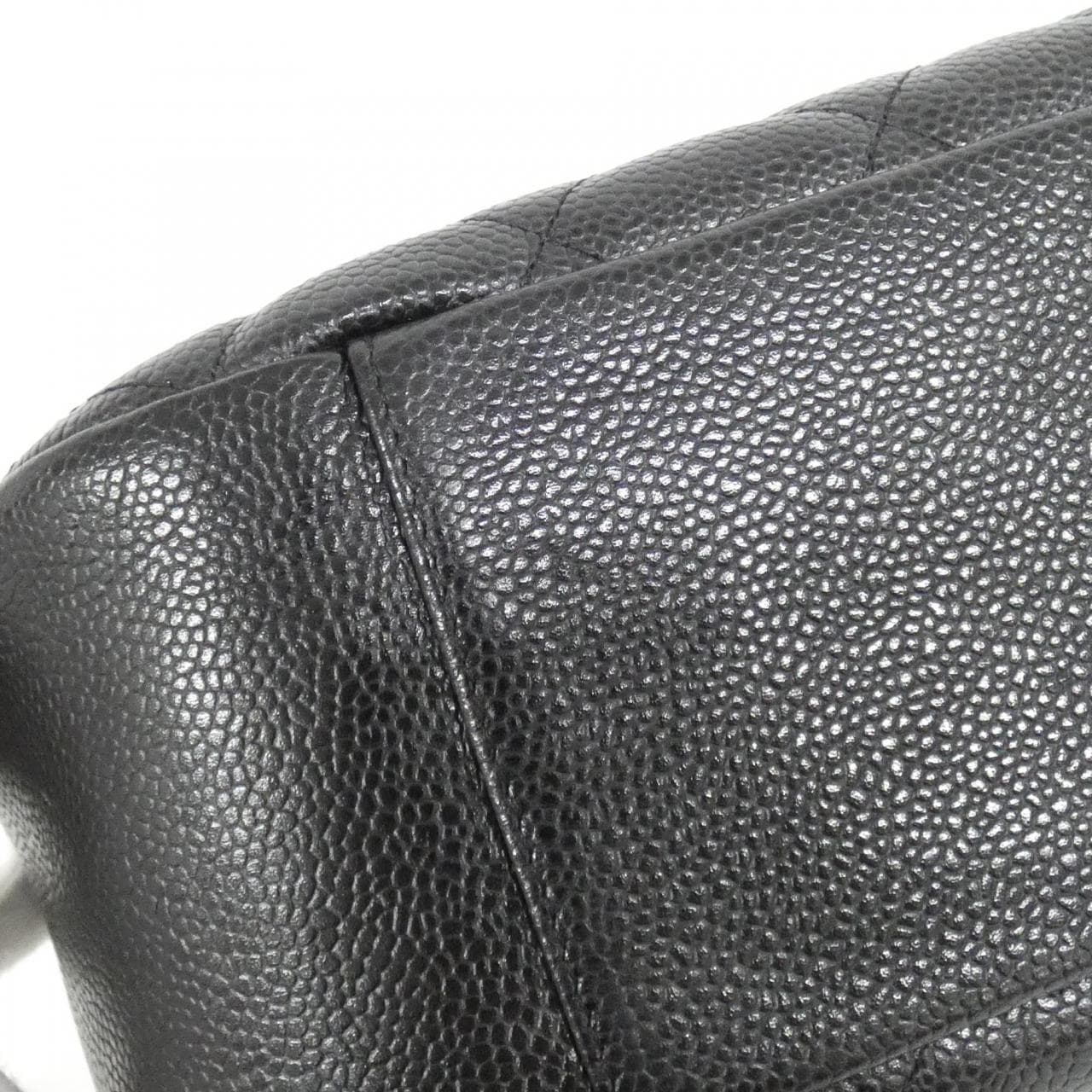 CHANEL Matelasse 20993 Shoulder Grained Calfskin 黑色 荔枝紋牛皮 中古品A - 縮圖 3