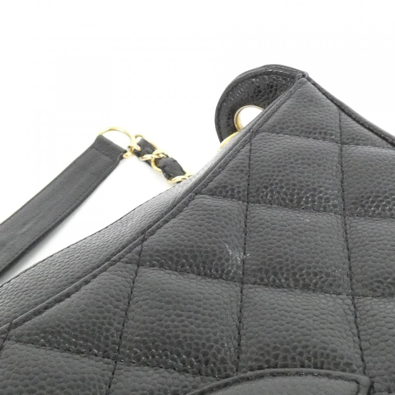 CHANEL Matelasse 20993 Shoulder Grained Calfskin 黑色 荔枝紋牛皮 中古品A - 縮圖 4