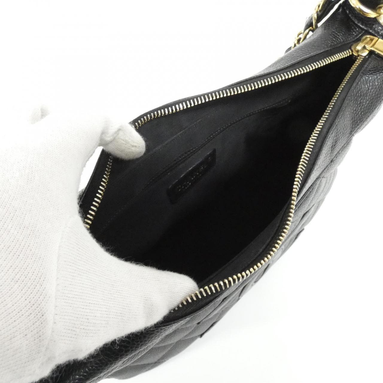 CHANEL Matelasse 20993 Shoulder Grained Calfskin 黑色 荔枝紋牛皮 中古品A - 縮圖 9