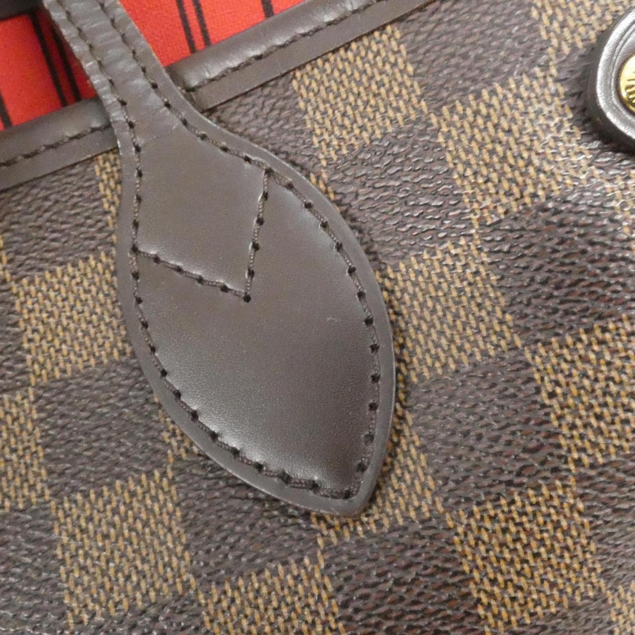 LOUIS VUITTON Neverfull N41359 Bag Damier 黑色 Damier 中古品B - 縮圖 4