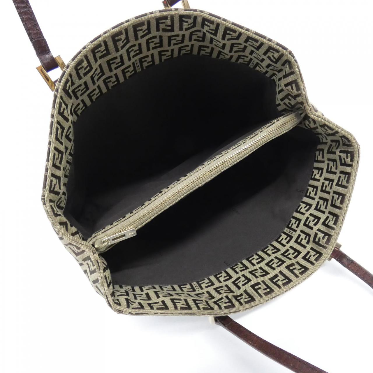 FENDI 8BH133 TN9 Bag Canvas Black Canvas - Thumbnail 7